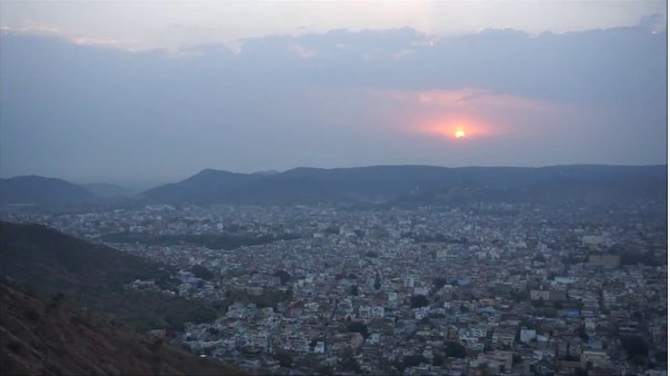 Jaipur at Sunrise and Sunset